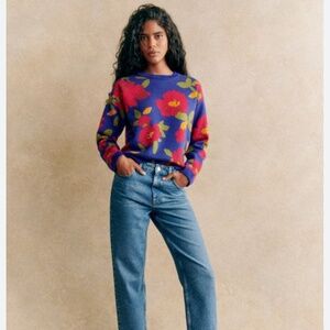 Sezane Béatrice Jumper Flash Flowers - Size XL